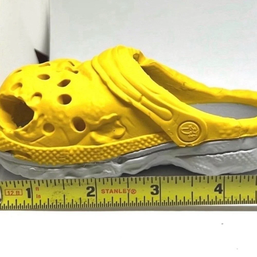 Natural Rubber Dog Chew Toy Slipper | Yellow Treat Dispenser | 5x2 in‎